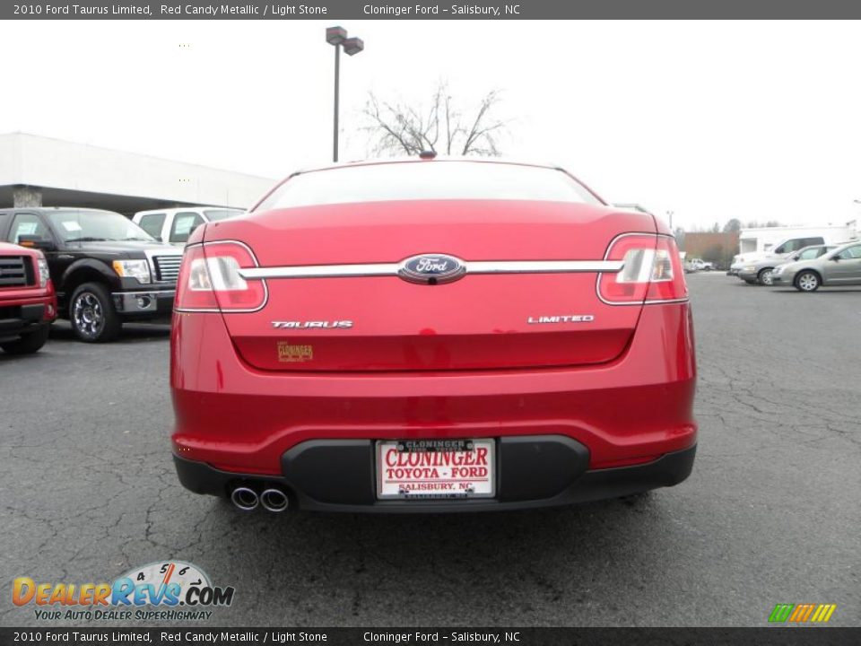 2010 Ford Taurus Limited Red Candy Metallic / Light Stone Photo #4