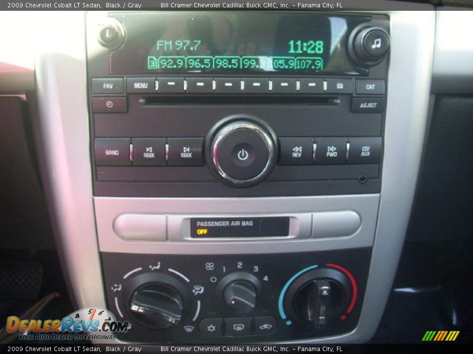 2009 Chevrolet Cobalt LT Sedan Black / Gray Photo #7