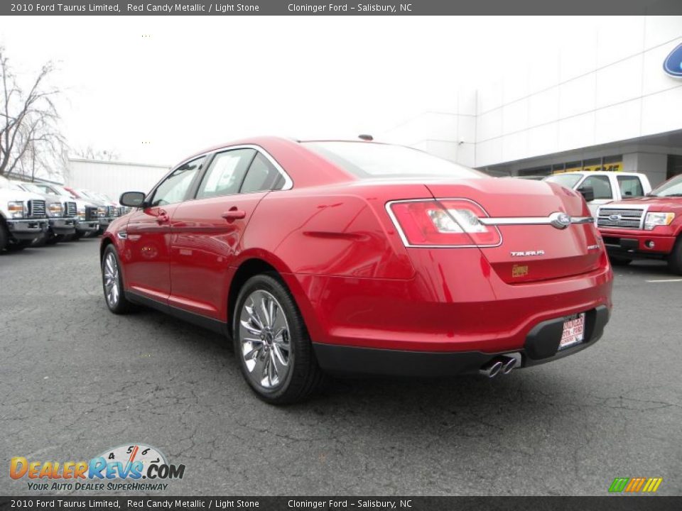 2010 Ford Taurus Limited Red Candy Metallic / Light Stone Photo #25