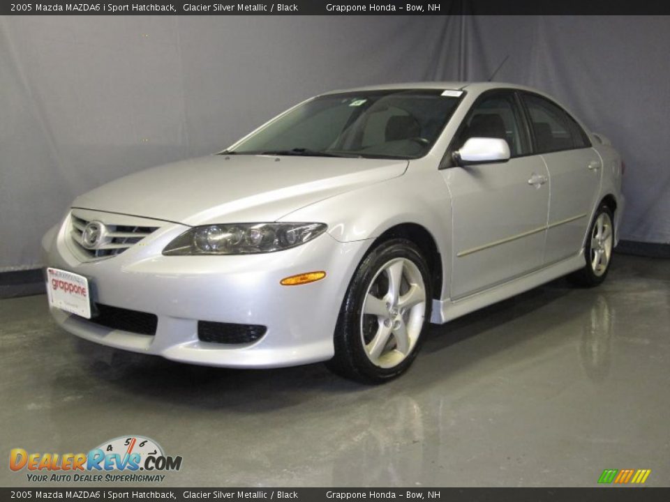 2005 Mazda MAZDA6 i Sport Hatchback Glacier Silver Metallic / Black Photo #1