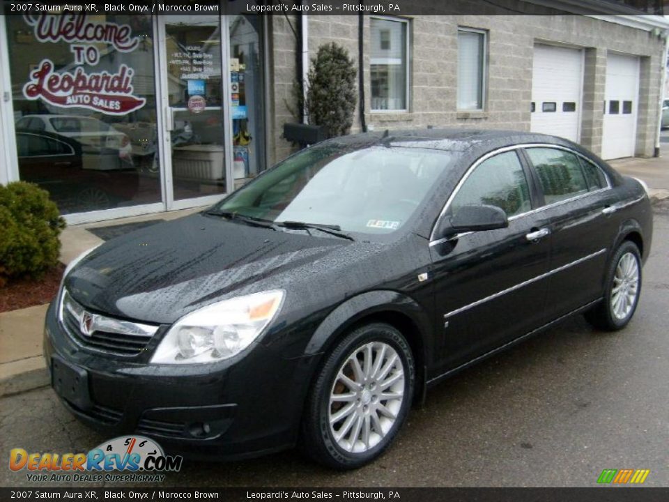 2007 Saturn Aura XR Black Onyx / Morocco Brown Photo #1