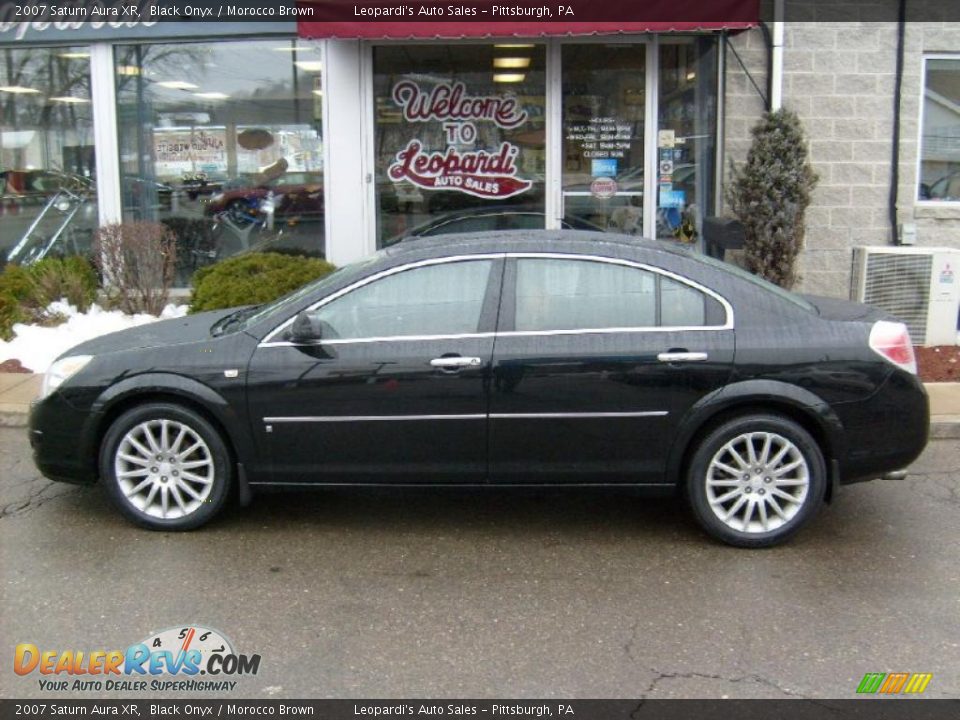 2007 Saturn Aura XR Black Onyx / Morocco Brown Photo #2