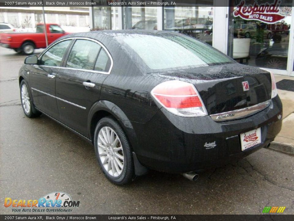 2007 Saturn Aura XR Black Onyx / Morocco Brown Photo #3