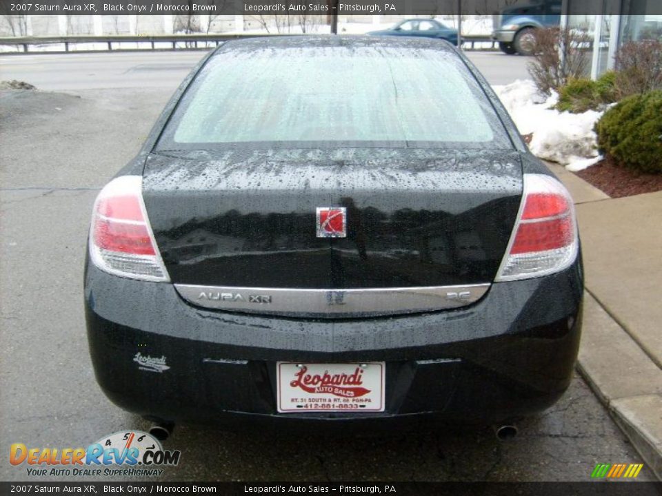 2007 Saturn Aura XR Black Onyx / Morocco Brown Photo #4
