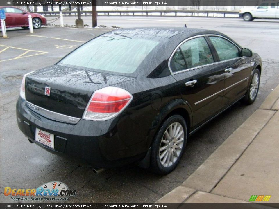 2007 Saturn Aura XR Black Onyx / Morocco Brown Photo #5