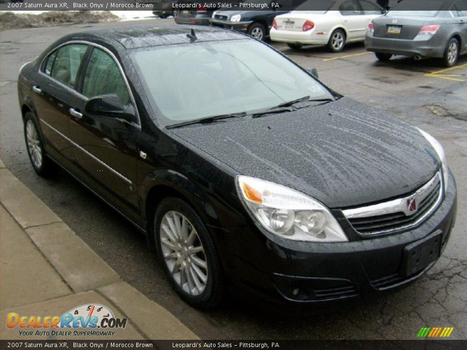 2007 Saturn Aura XR Black Onyx / Morocco Brown Photo #6