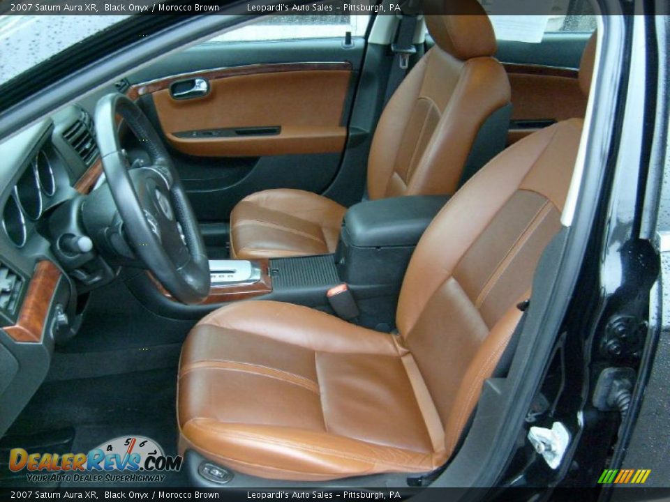 2007 Saturn Aura XR Black Onyx / Morocco Brown Photo #8