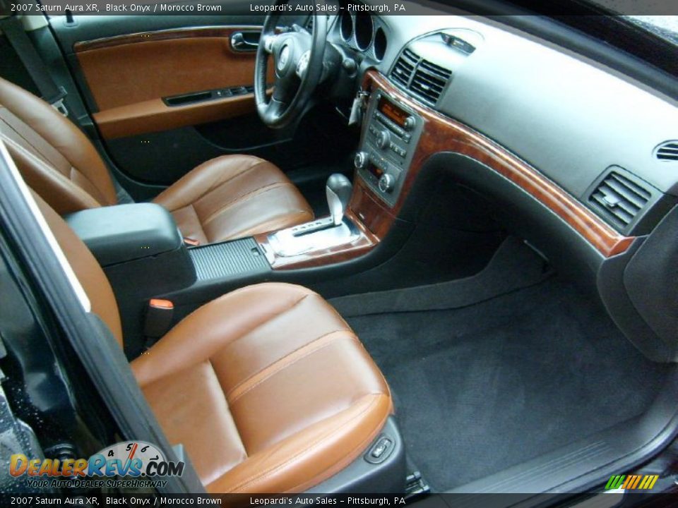 2007 Saturn Aura XR Black Onyx / Morocco Brown Photo #12