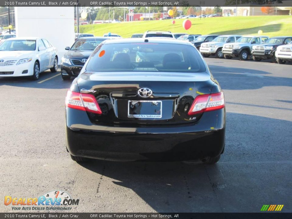 2010 Toyota Camry LE Black / Ash Gray Photo #4