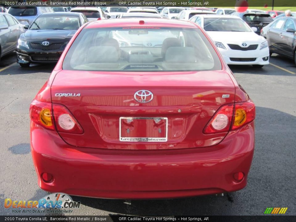 2010 Toyota Corolla LE Barcelona Red Metallic / Bisque Photo #4
