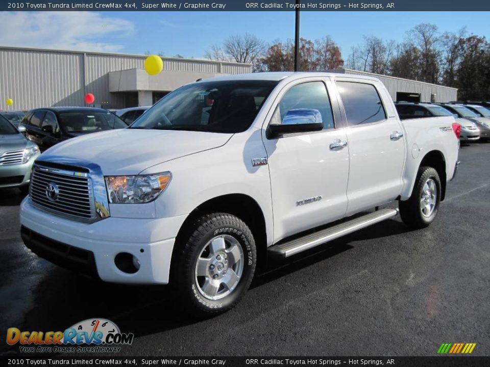 2010 Toyota Tundra Limited CrewMax 4x4 Super White / Graphite Gray Photo #1