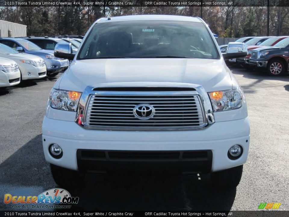 2010 Toyota Tundra Limited CrewMax 4x4 Super White / Graphite Gray Photo #3