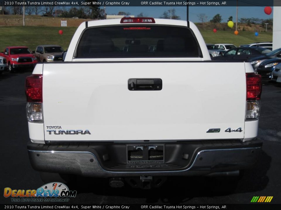 2010 Toyota Tundra Limited CrewMax 4x4 Super White / Graphite Gray Photo #4