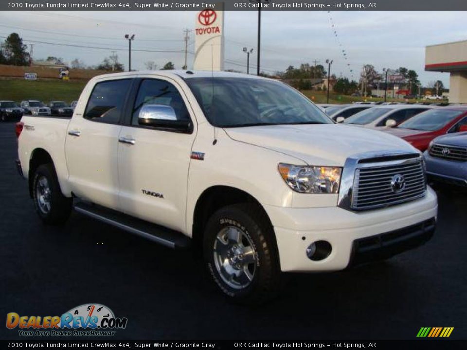 2010 Toyota Tundra Limited CrewMax 4x4 Super White / Graphite Gray Photo #7
