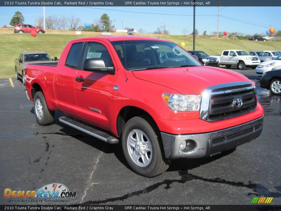 2010 Toyota Tundra Double Cab Radiant Red / Graphite Gray Photo #2