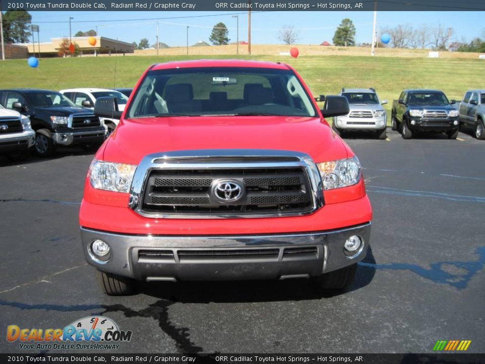 2010 Toyota Tundra Double Cab Radiant Red / Graphite Gray Photo #3