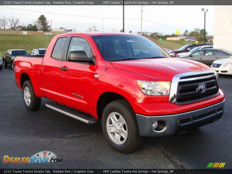 2010 Toyota Tundra Double Cab Radiant Red / Graphite Gray Photo #7