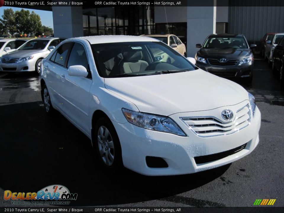 2010 Toyota Camry LE Super White / Bisque Photo #1