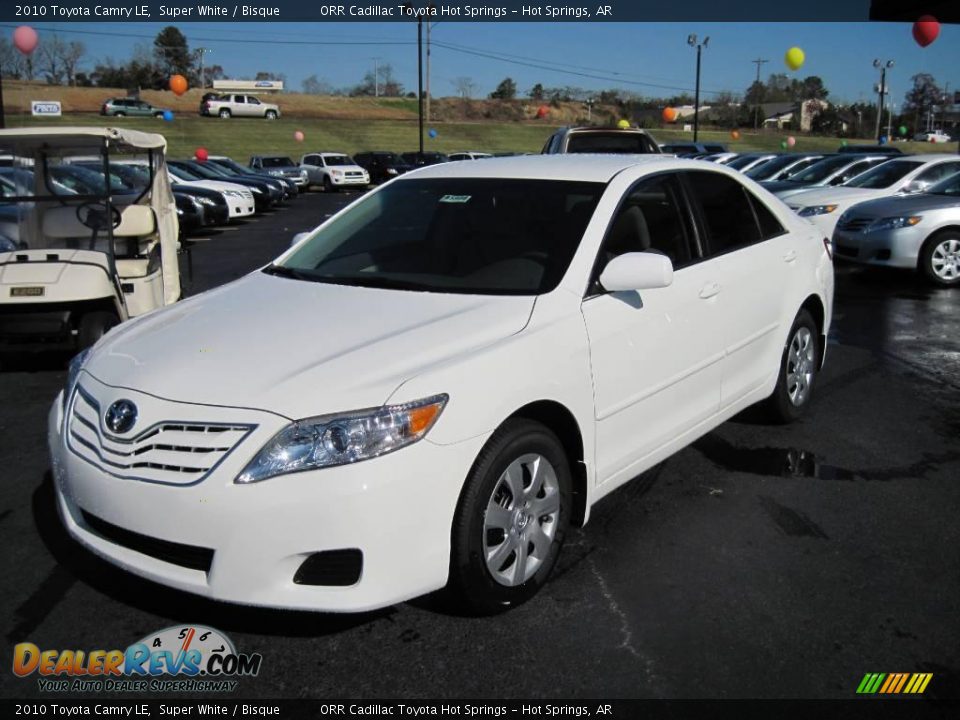 2010 Toyota Camry LE Super White / Bisque Photo #2