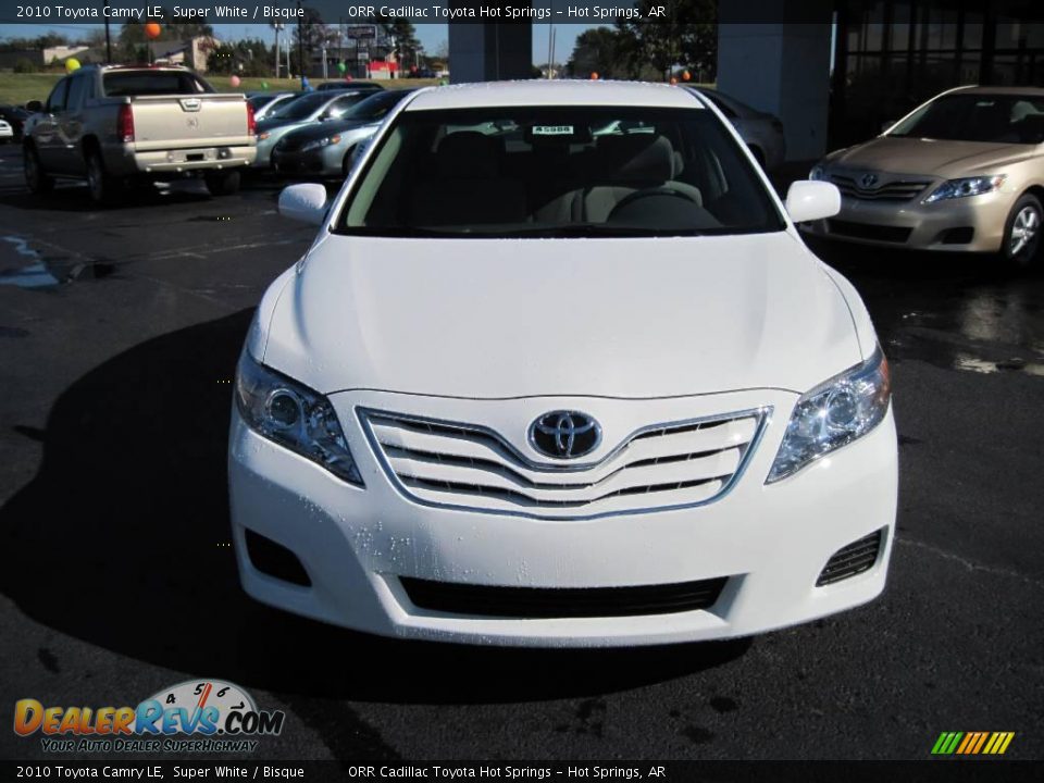 2010 Toyota Camry LE Super White / Bisque Photo #3