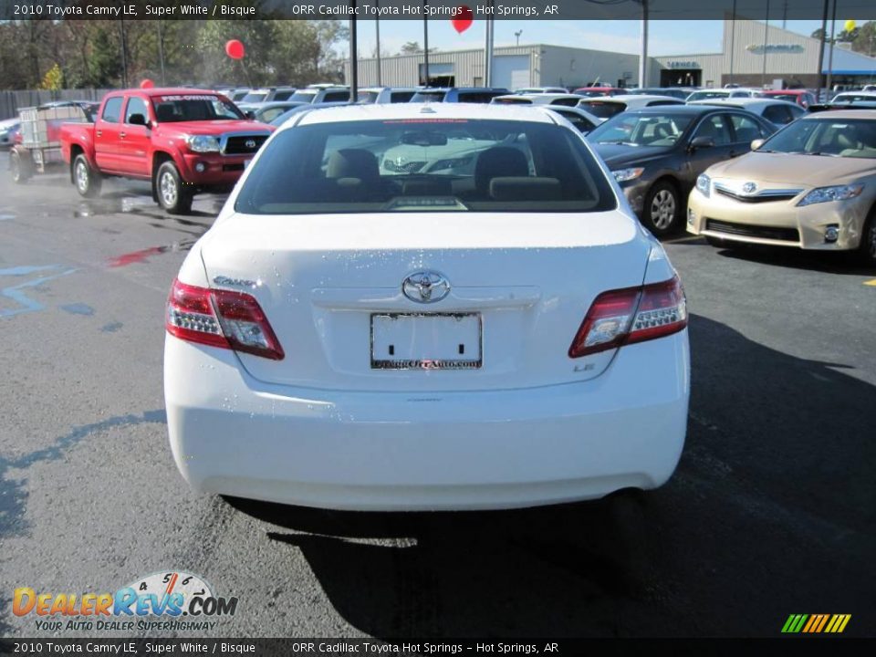 2010 Toyota Camry LE Super White / Bisque Photo #4