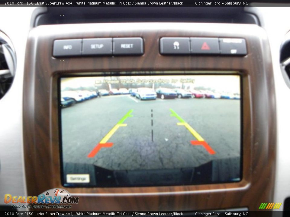 2010 Ford F150 Lariat SuperCrew 4x4 White Platinum Metallic Tri Coat / Sienna Brown Leather/Black Photo #20