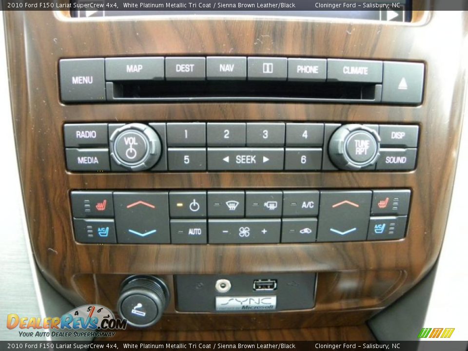2010 Ford F150 Lariat SuperCrew 4x4 White Platinum Metallic Tri Coat / Sienna Brown Leather/Black Photo #21