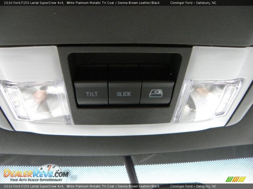 2010 Ford F150 Lariat SuperCrew 4x4 White Platinum Metallic Tri Coat / Sienna Brown Leather/Black Photo #27