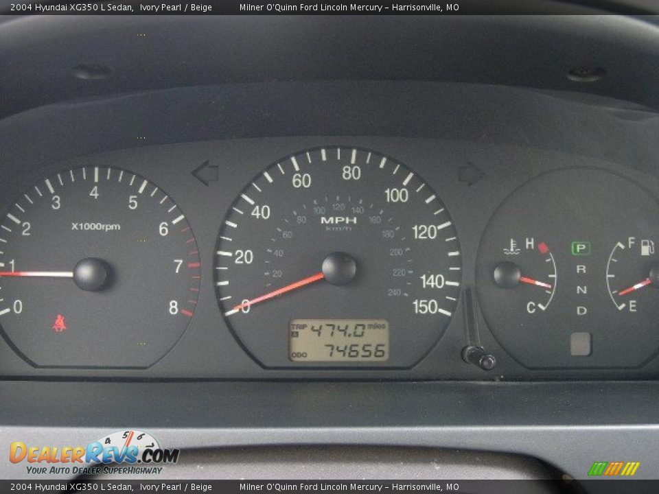 2004 Hyundai XG350 L Sedan Ivory Pearl / Beige Photo #34