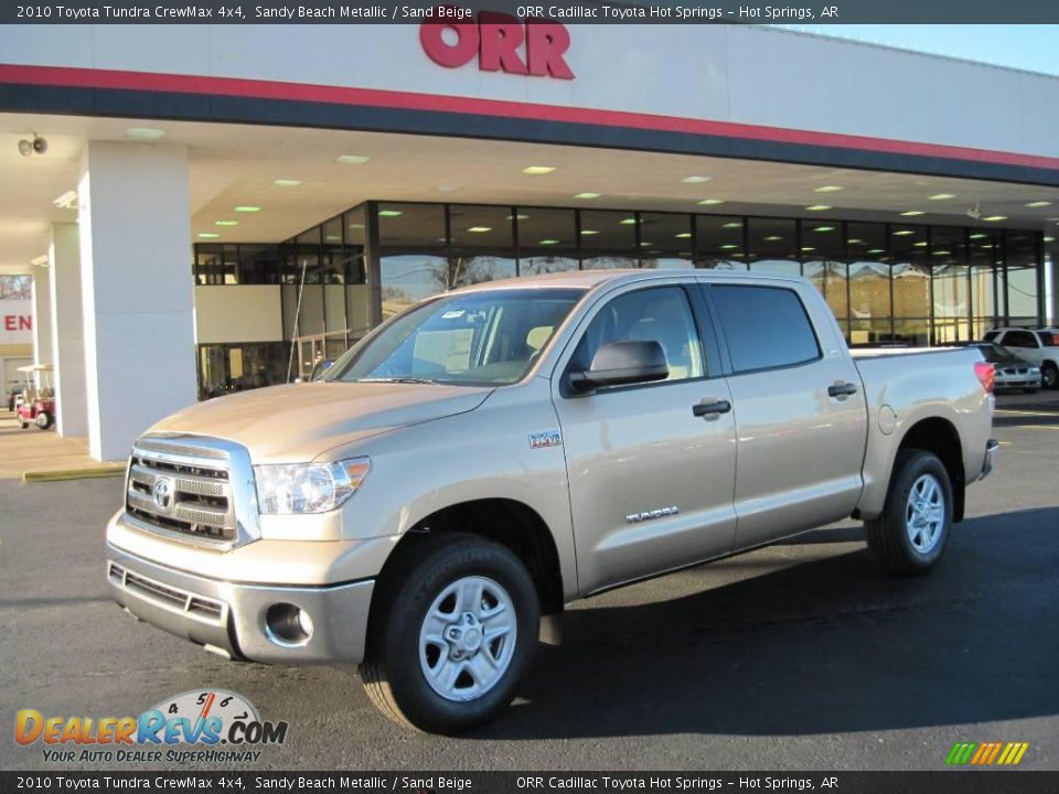 2010 Toyota Tundra CrewMax 4x4 Sandy Beach Metallic / Sand Beige Photo #1