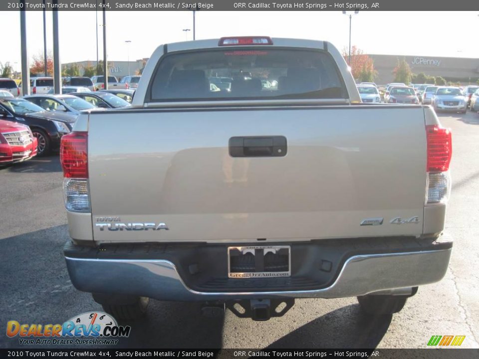 2010 Toyota Tundra CrewMax 4x4 Sandy Beach Metallic / Sand Beige Photo #4