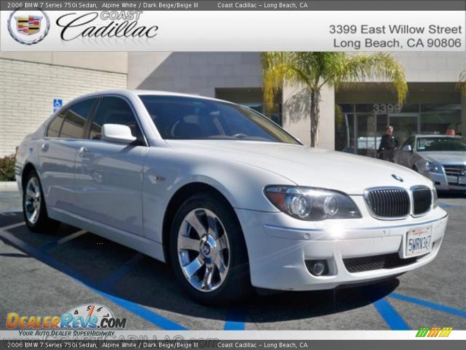 2006 BMW 7 Series 750i Sedan Alpine White / Dark Beige/Beige III Photo #1