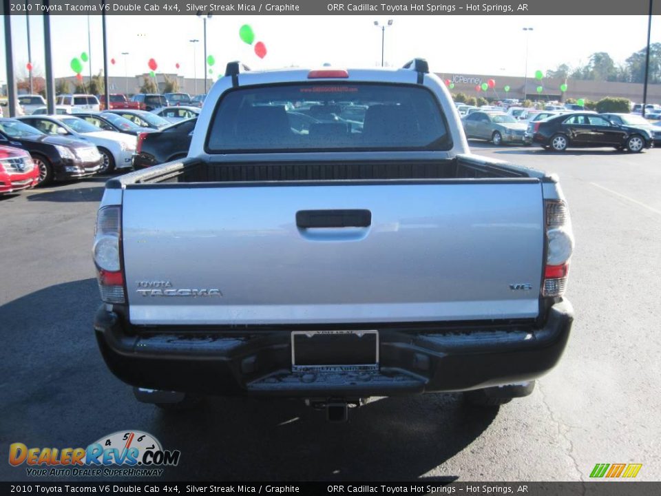 2010 Toyota Tacoma V6 Double Cab 4x4 Silver Streak Mica / Graphite Photo #4