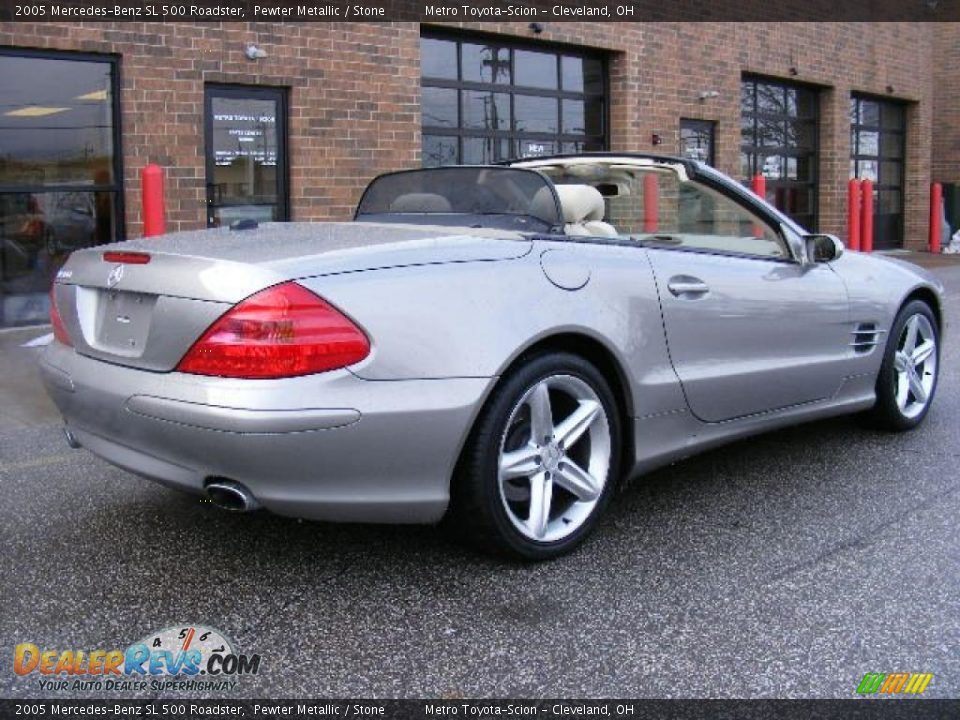 2005 Mercedes-Benz SL 500 Roadster Pewter Metallic / Stone Photo #4
