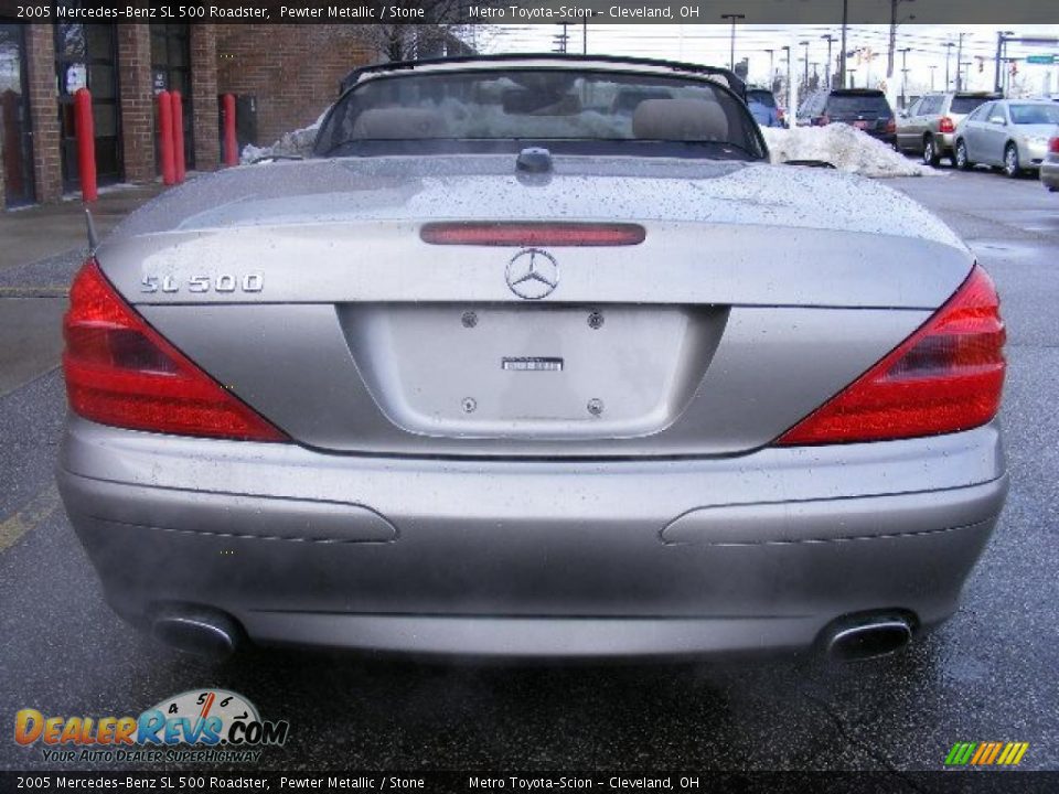 2005 Mercedes-Benz SL 500 Roadster Pewter Metallic / Stone Photo #5