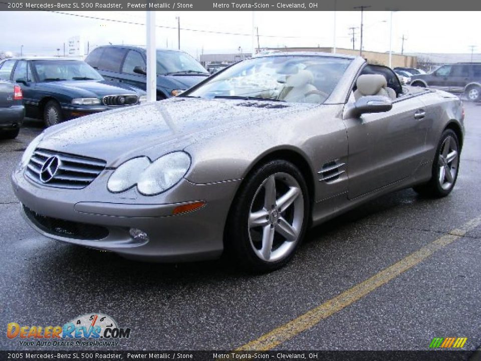 2005 Mercedes-Benz SL 500 Roadster Pewter Metallic / Stone Photo #8