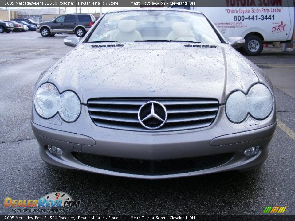 2005 Mercedes-Benz SL 500 Roadster Pewter Metallic / Stone Photo #9