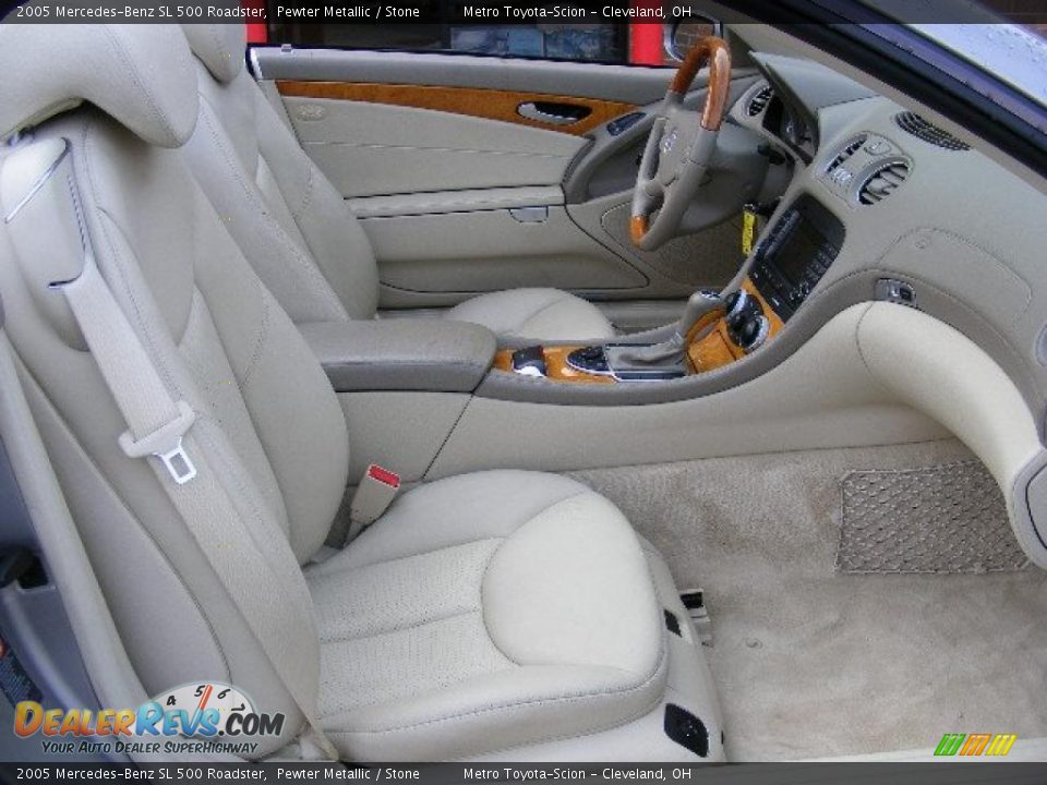2005 Mercedes-Benz SL 500 Roadster Pewter Metallic / Stone Photo #12