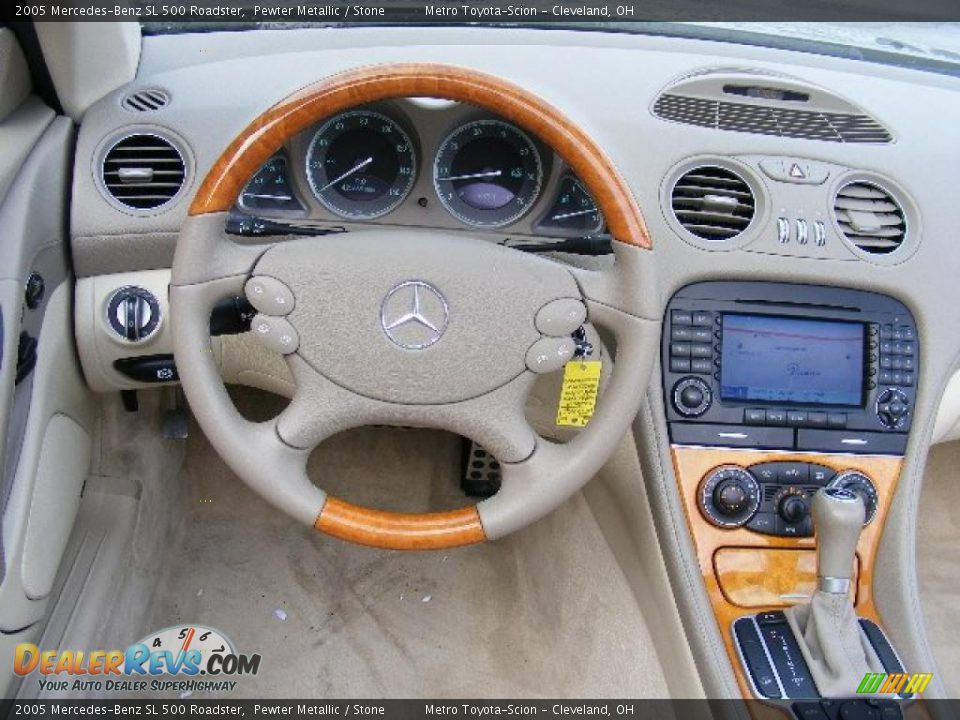 2005 Mercedes-Benz SL 500 Roadster Pewter Metallic / Stone Photo #13