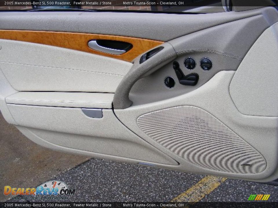 2005 Mercedes-Benz SL 500 Roadster Pewter Metallic / Stone Photo #23