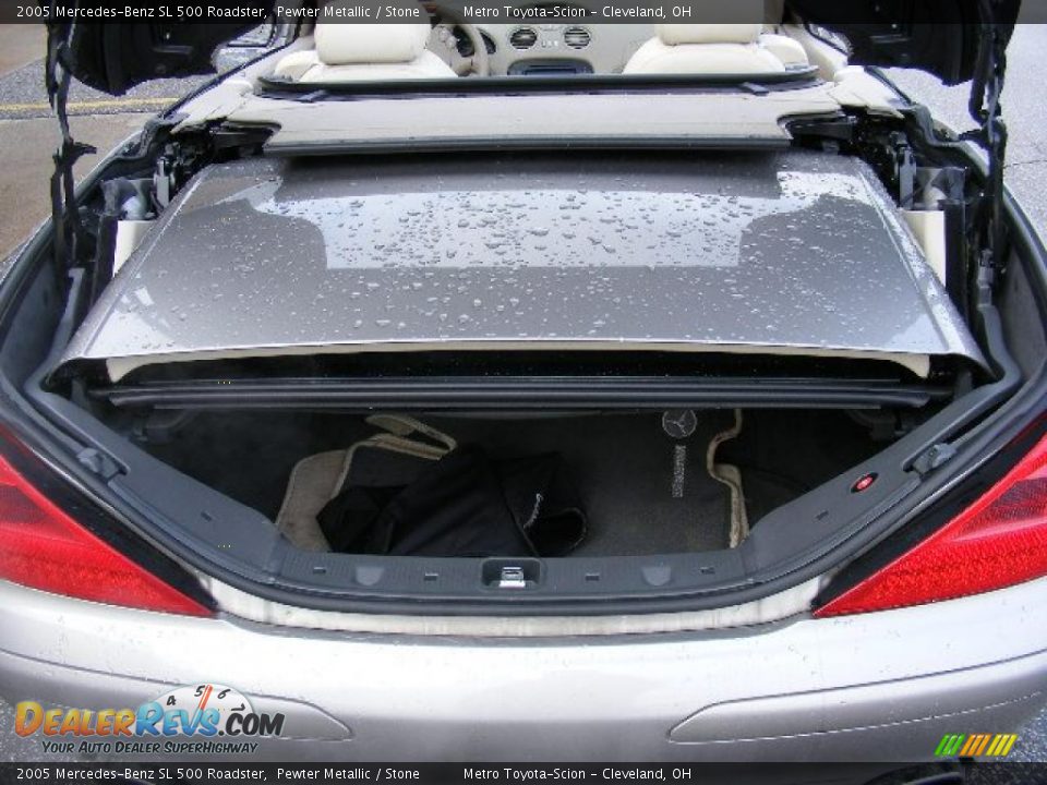 2005 Mercedes-Benz SL 500 Roadster Pewter Metallic / Stone Photo #24