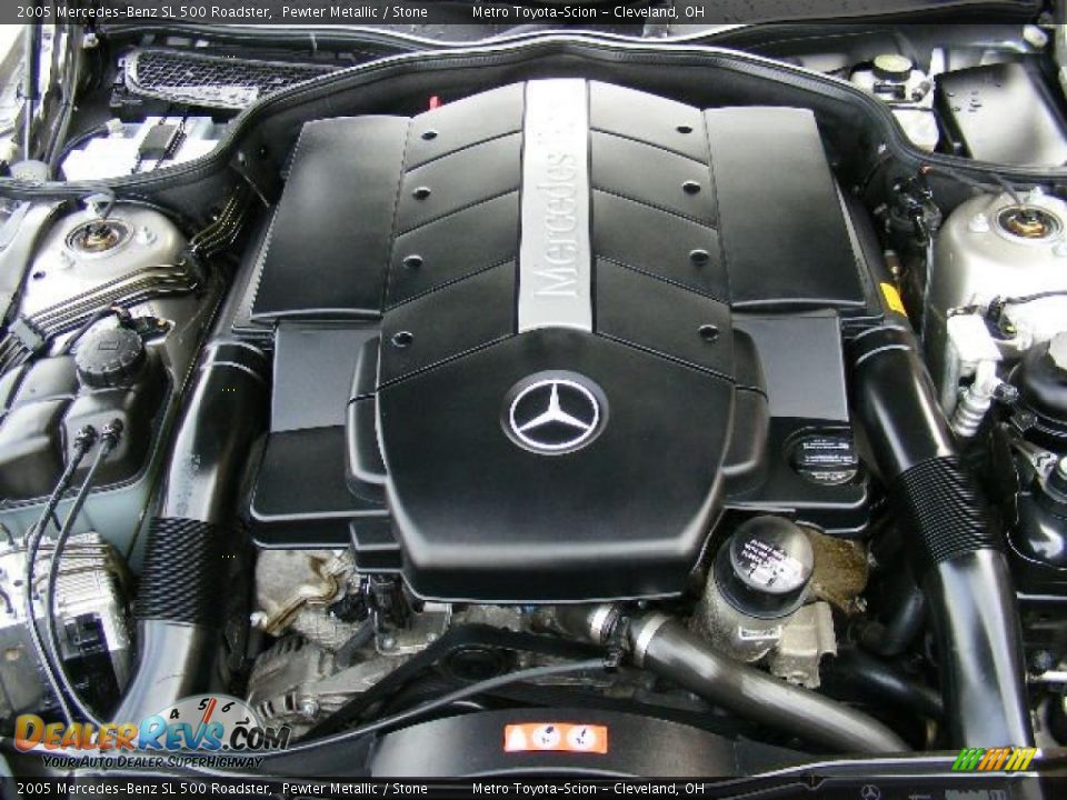 2005 Mercedes-Benz SL 500 Roadster Pewter Metallic / Stone Photo #26