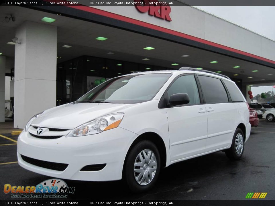 2010 Toyota Sienna LE Super White / Stone Photo #1