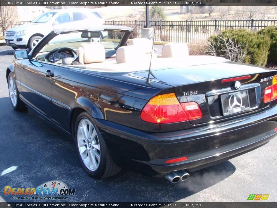 2004 BMW 3 Series 330i Convertible Black Sapphire Metallic / Sand Photo #11