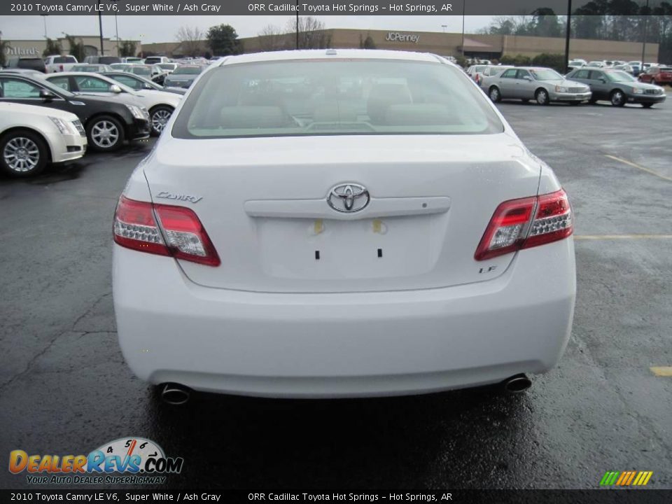 2010 Toyota Camry LE V6 Super White / Ash Gray Photo #4