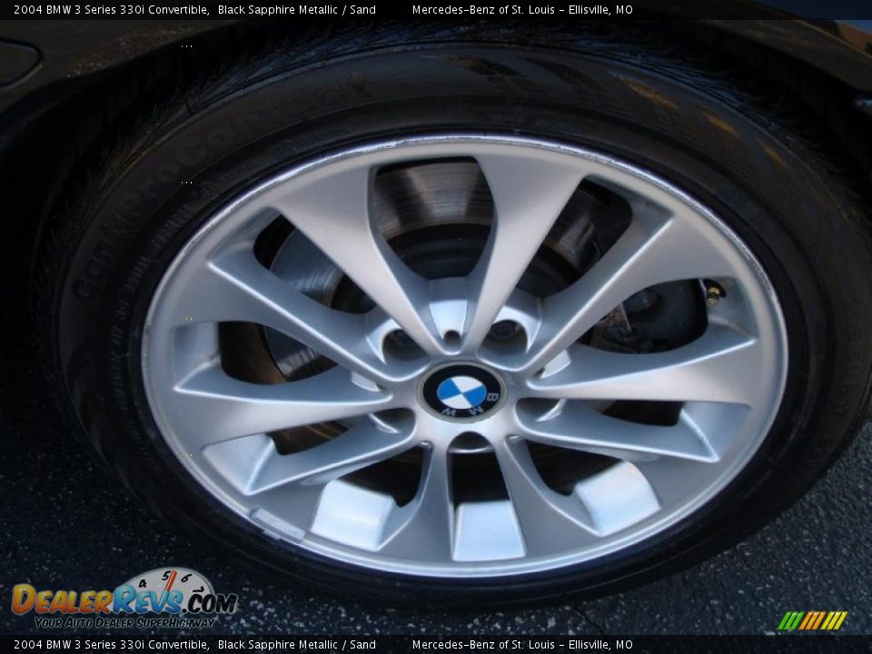 2004 BMW 3 Series 330i Convertible Black Sapphire Metallic / Sand Photo #12