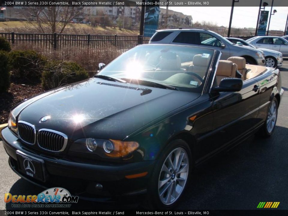 2004 BMW 3 Series 330i Convertible Black Sapphire Metallic / Sand Photo #14