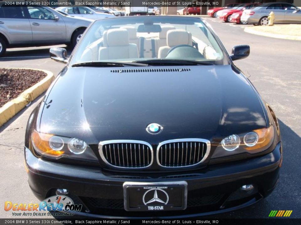 2004 BMW 3 Series 330i Convertible Black Sapphire Metallic / Sand Photo #15
