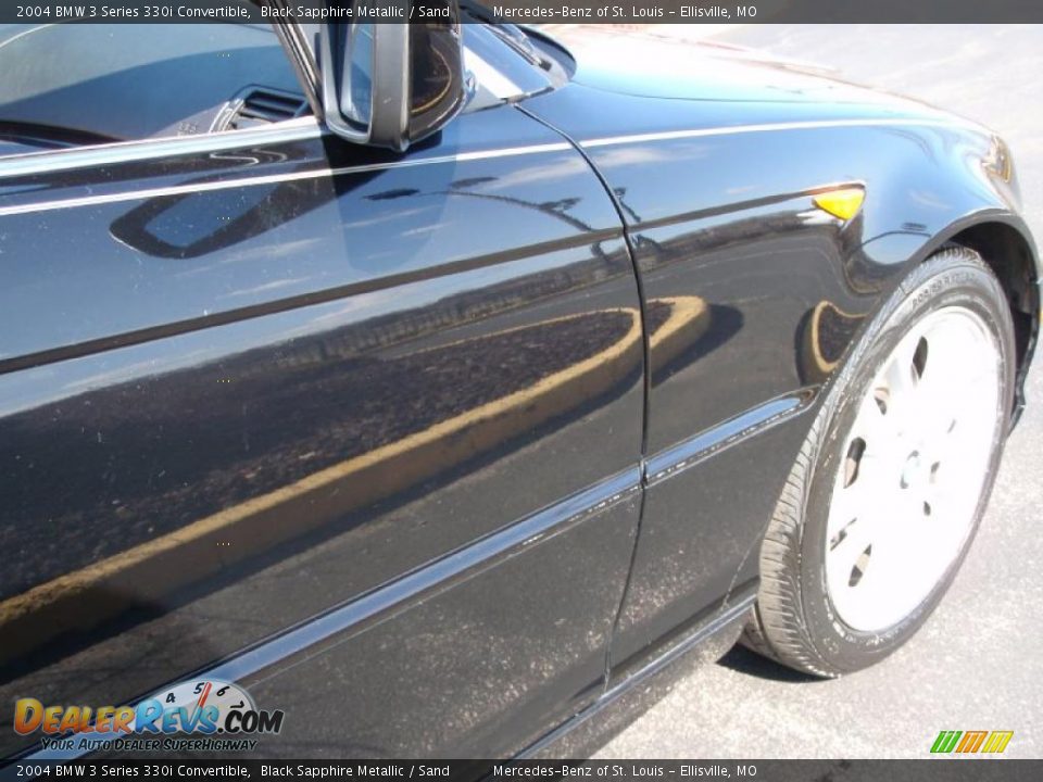 2004 BMW 3 Series 330i Convertible Black Sapphire Metallic / Sand Photo #18