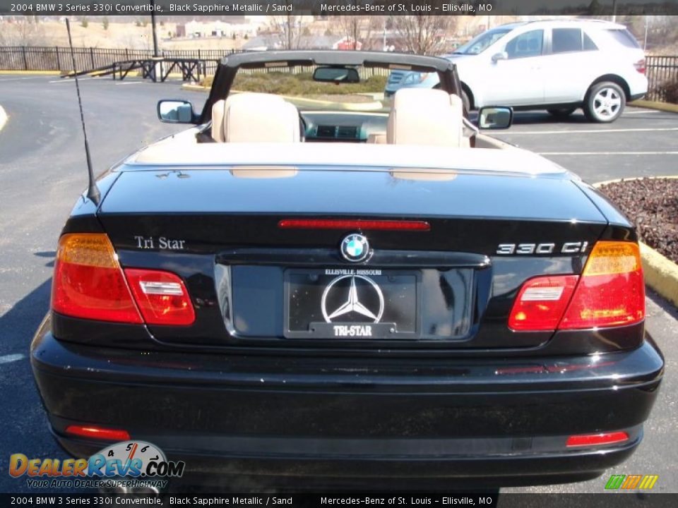 2004 BMW 3 Series 330i Convertible Black Sapphire Metallic / Sand Photo #21